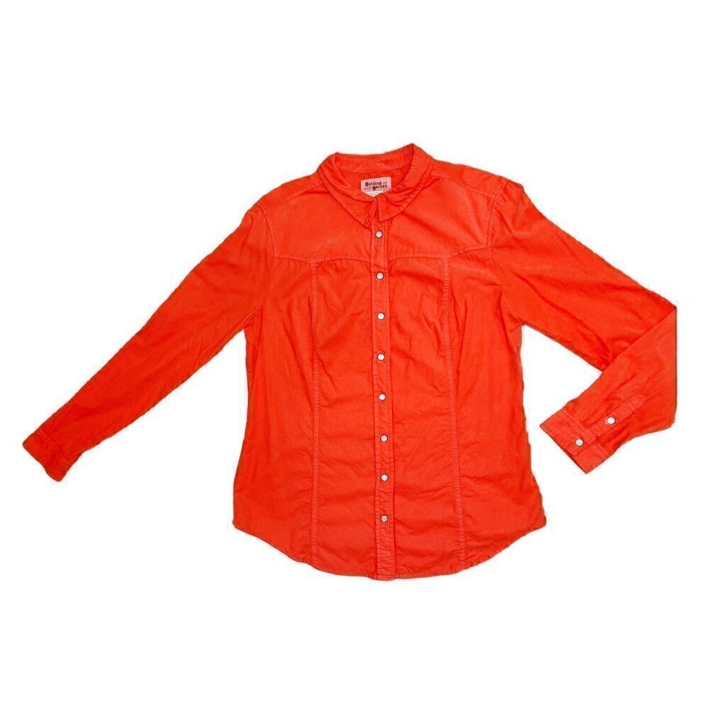 Holding Horses/Anthropologie Orange Western Shirt Size 8